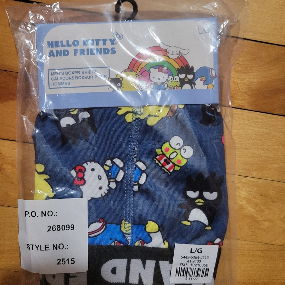 NWT - HELLO KITTY MEN'S BOXER BRIEFS - SIZE LARGE